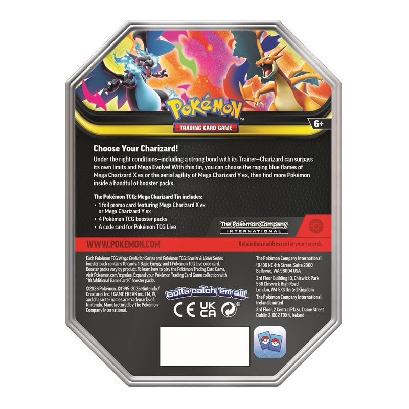 Pokémon TCG Mega Charizard Tin Inglês - Galapagos