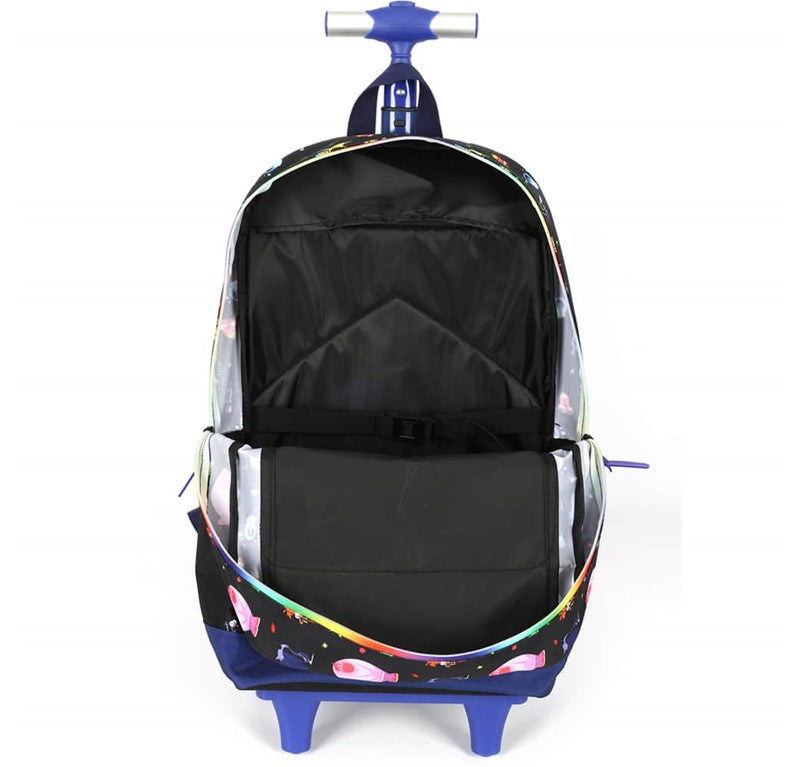 Kit Mochila de Rodinhas Infantil Disney Divertidamente com Lancheira Preto