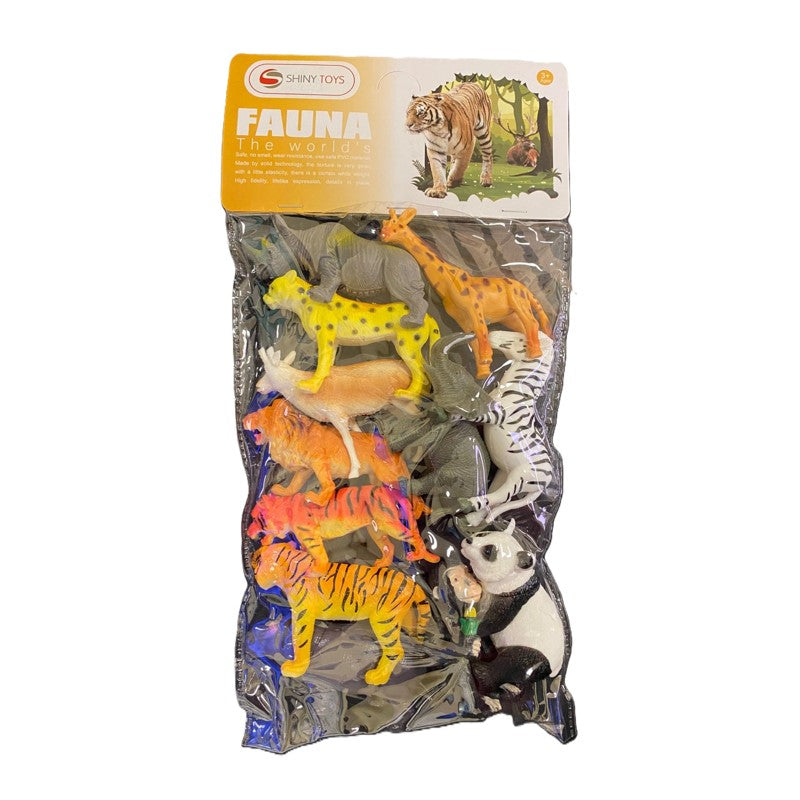 Kit com 12 Animais da Selva - Shiny Toys