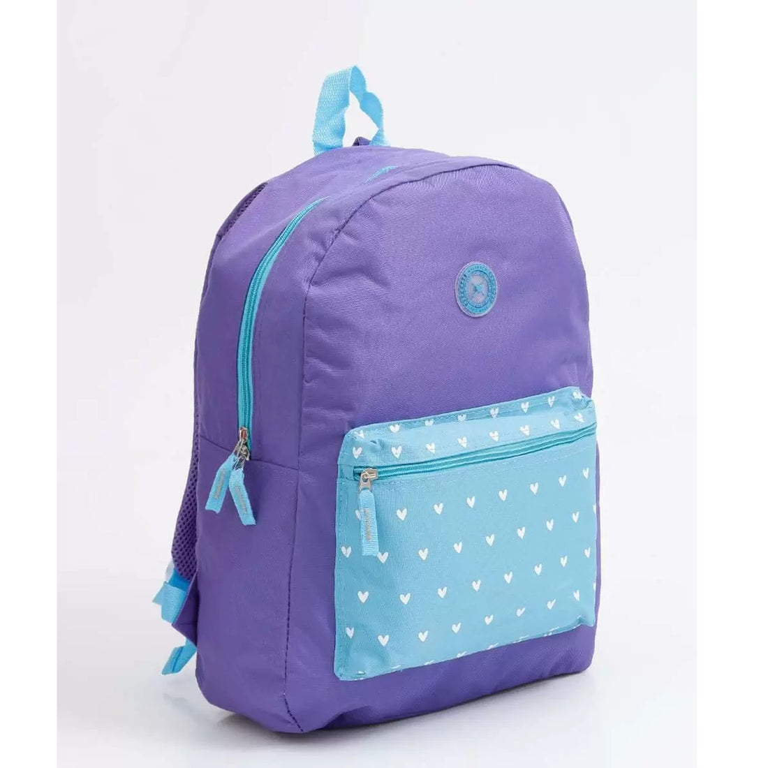 Mochila Escolar Feminina Corações G Roxo- Clio