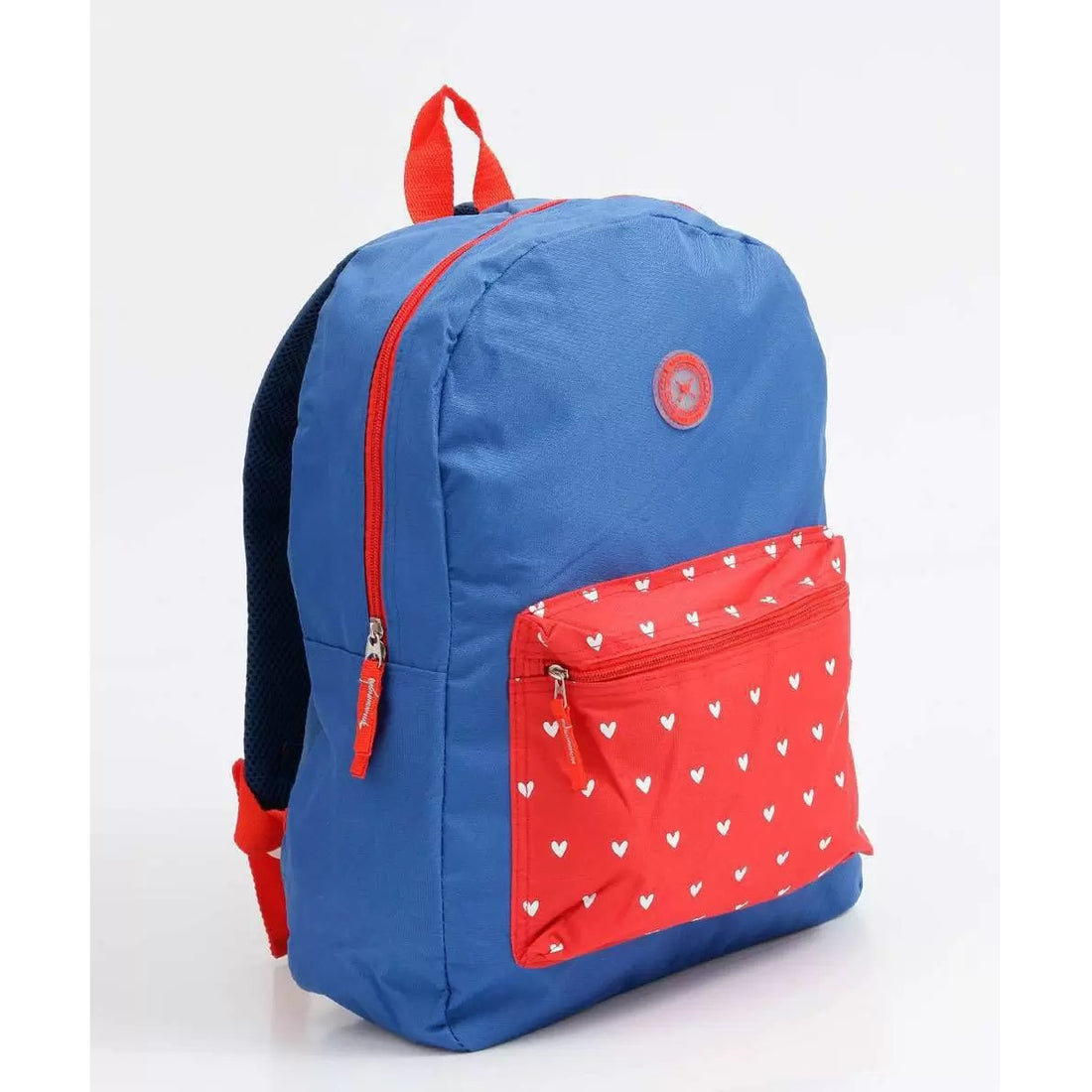 Mochila Escolar Feminina Corações G Azul- Clio