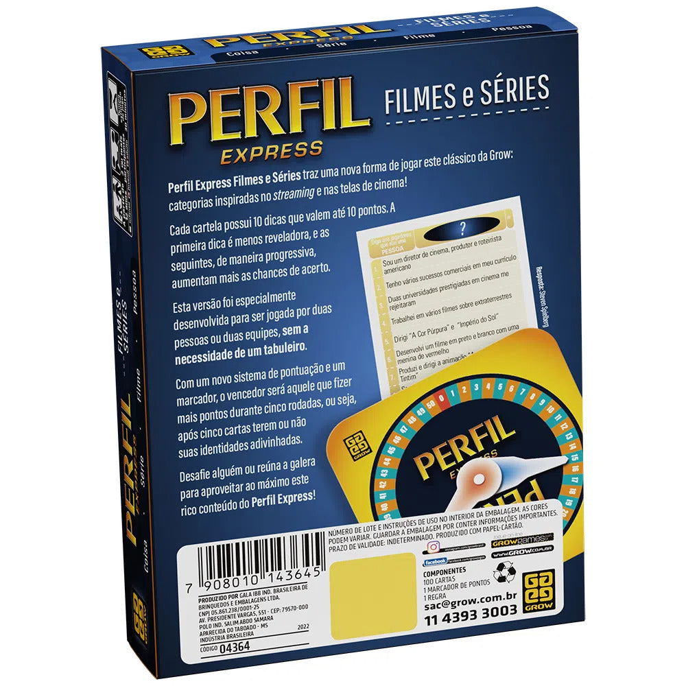 Jogo Perfil Express - Filmes E Series