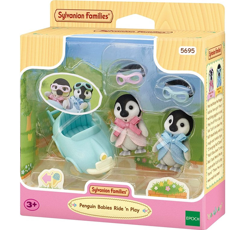 Sylvanian Families - Carrinho De Brincar Dos Bebes Pinguins